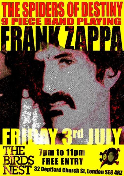 The Spiders of Destiny play Zappa, The Birds Nest, July 5th 2015
