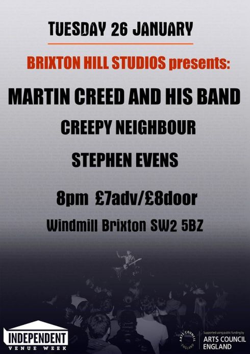 Martin Creed/William D. Drake/Stephen Evens, 26th January 2016