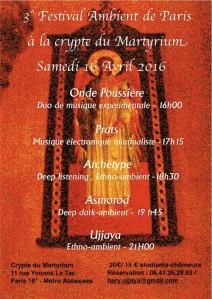 3ieme Festival Ambient de Paris, 2016