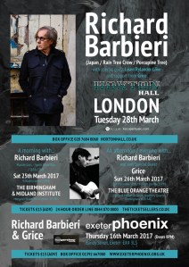 Richard Barbieri + Grice on tour, March 2017