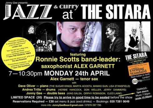 Jazz @ The Sitara, 24th April 2017