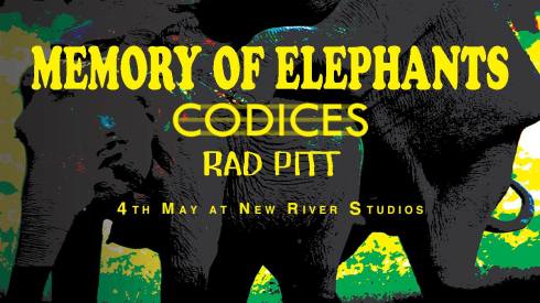 Memory Of Elephants + Codices + Rad Pitt, 4th May 2018